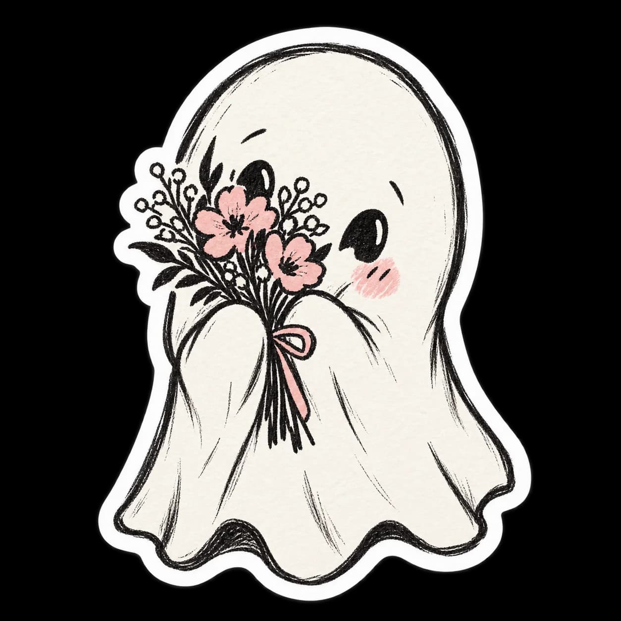 A little shy · Ink doodle