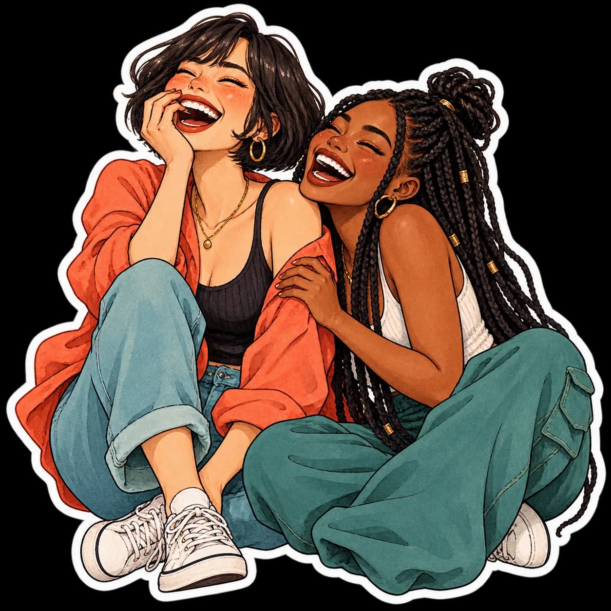 Can’t stop laughing · Friends