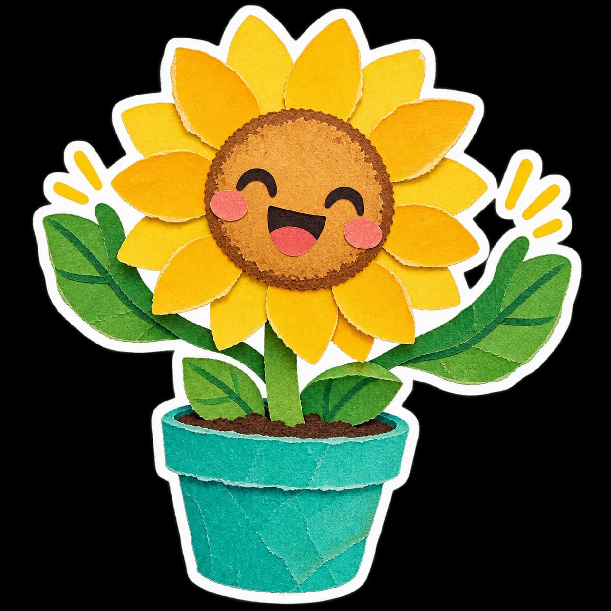 Hello sunshine · Paper collage