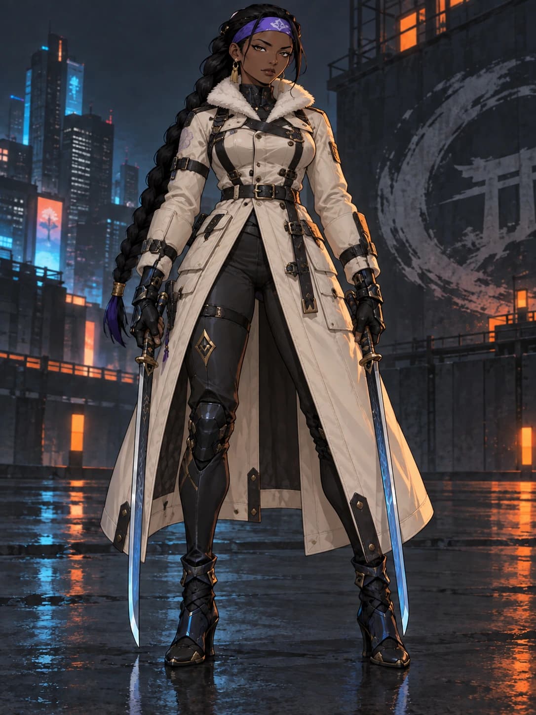 Winter combat look for the same adult blade dancer.