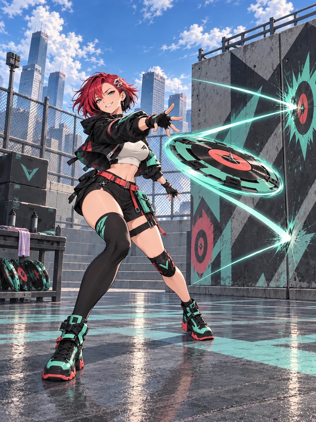 Kaia · Training · Ricocheting disc practice