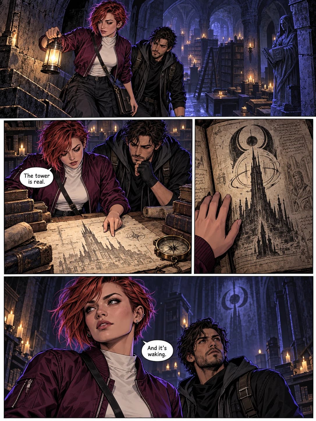 Page 09 · The archive · Find the missing piece of the story