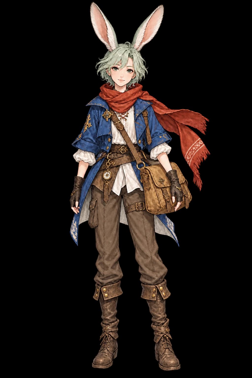 A mint-haired rabbit courier, the story protagonist.