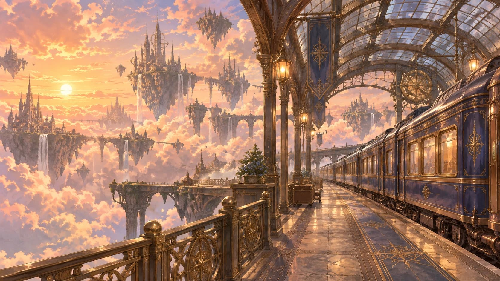 The sky railway setting.