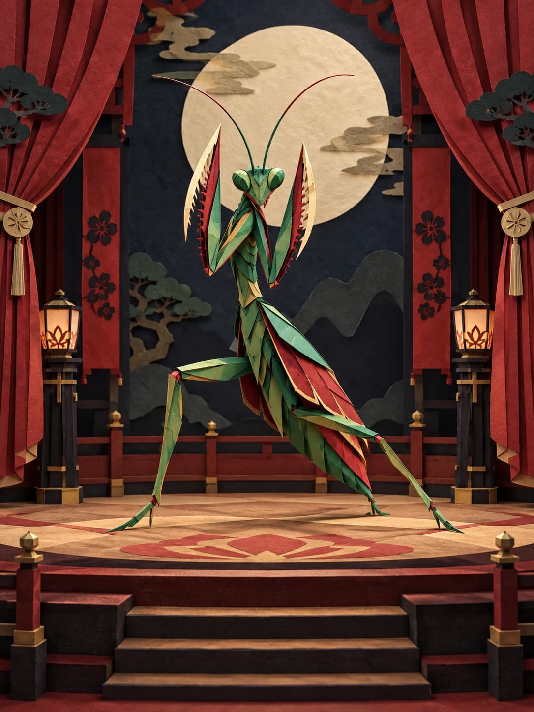 Origami mantis · Dramatic duelist