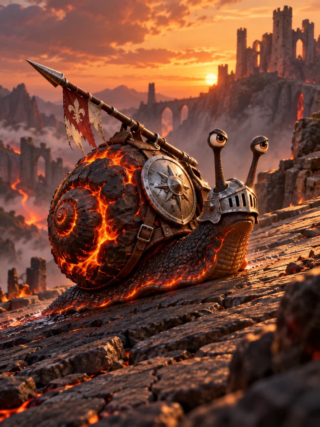 Volcanic snail · Stubborn knight