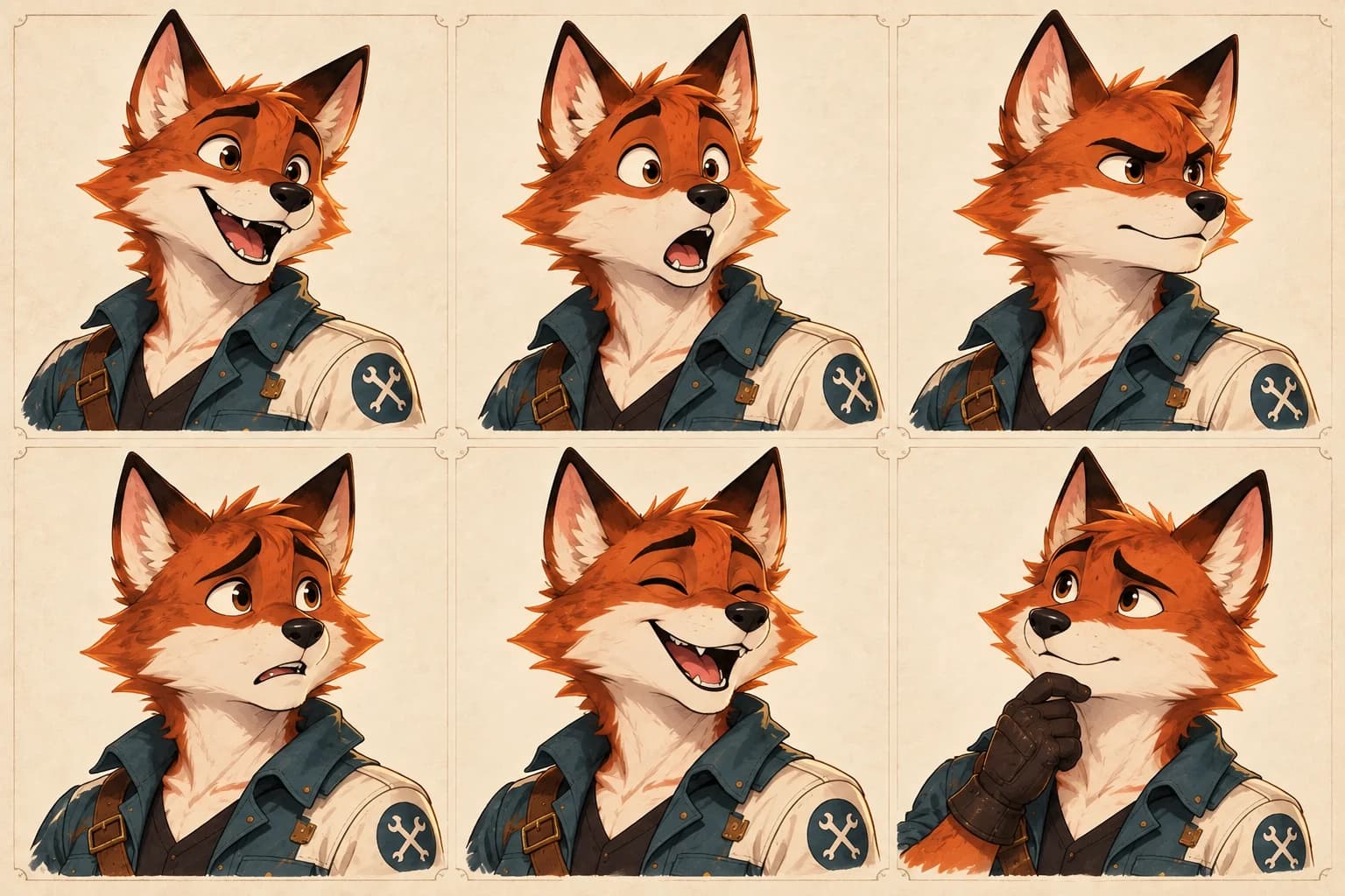 Six distinct expressions of the fox mechanic