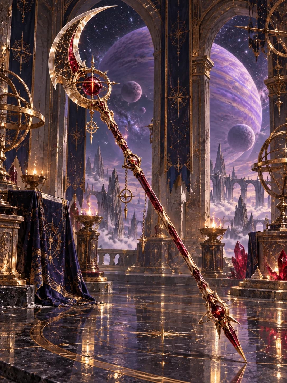 A standalone crescent glaive designed for Aurel
