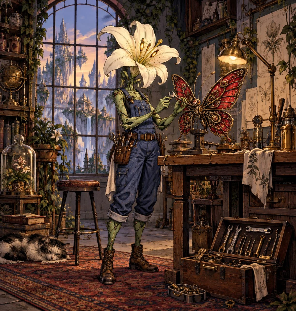 A lily-headed mechanic