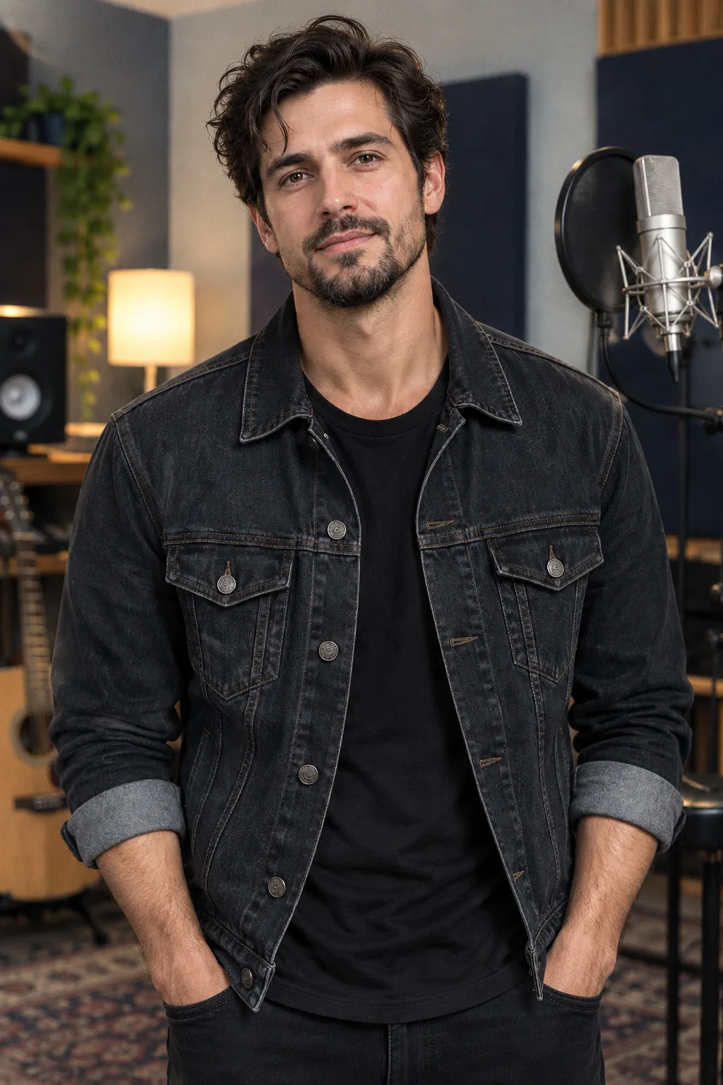Natural-looking interpretation of the musician portrait