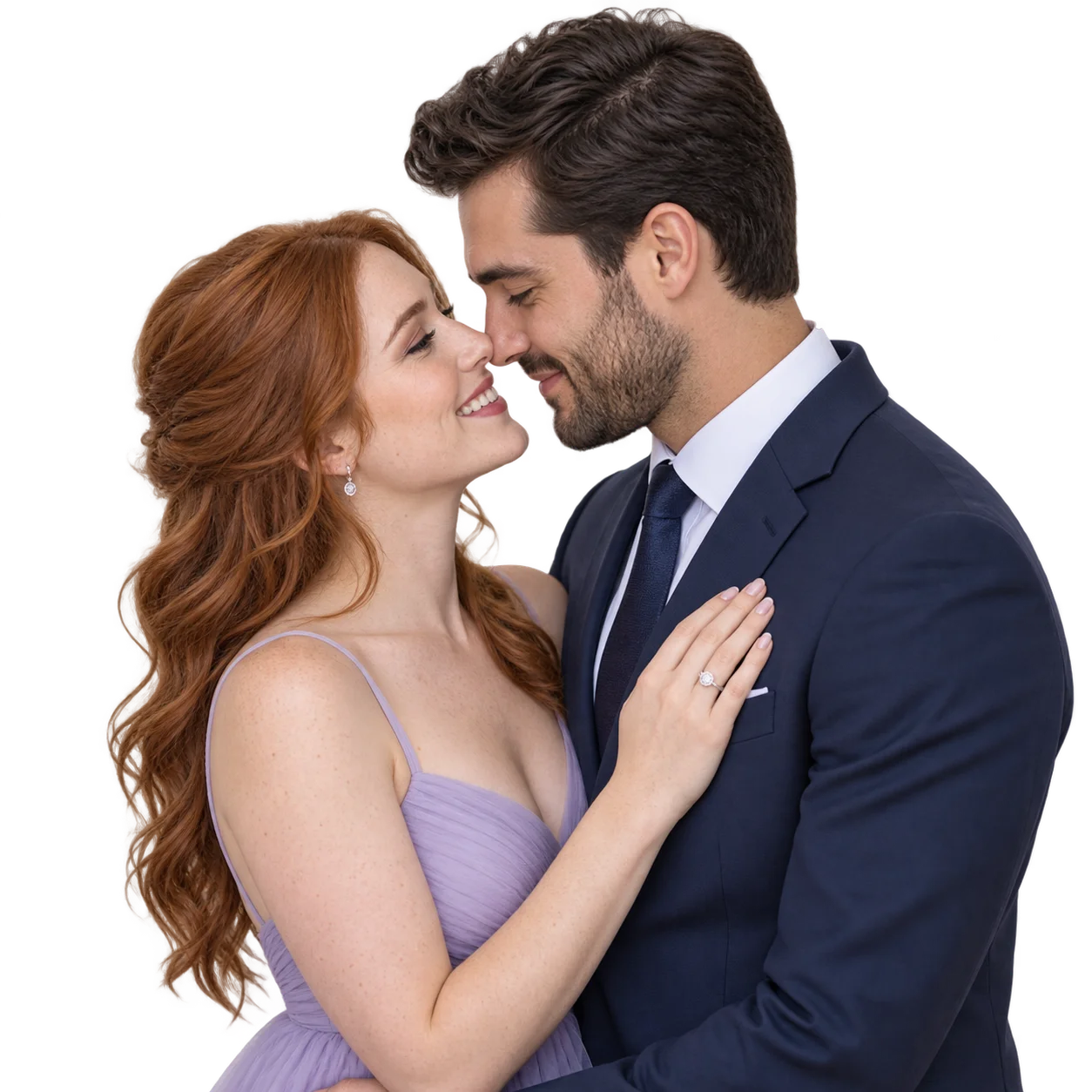Synthetic photograph of an adult couple inspiring illustrated gifts