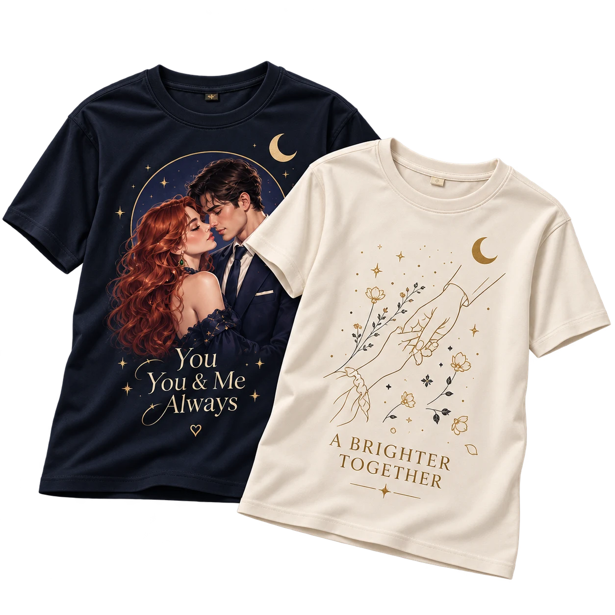 Matching tees personalized gift design concept
