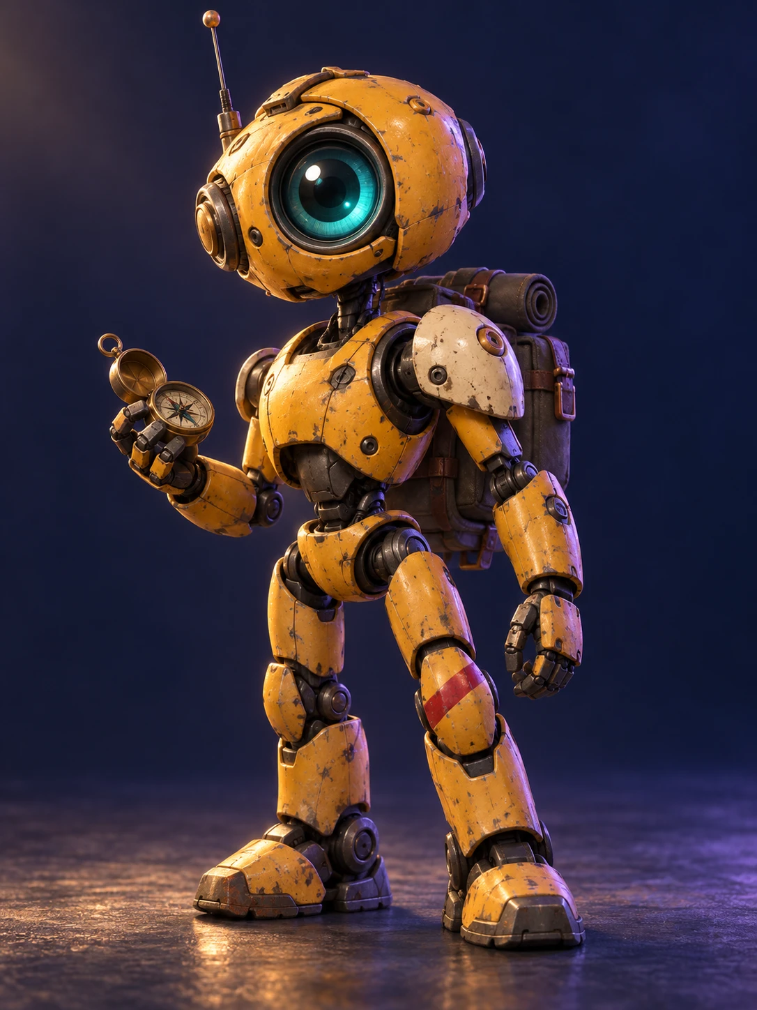Original portrait of PIP-7 · Three-quarter