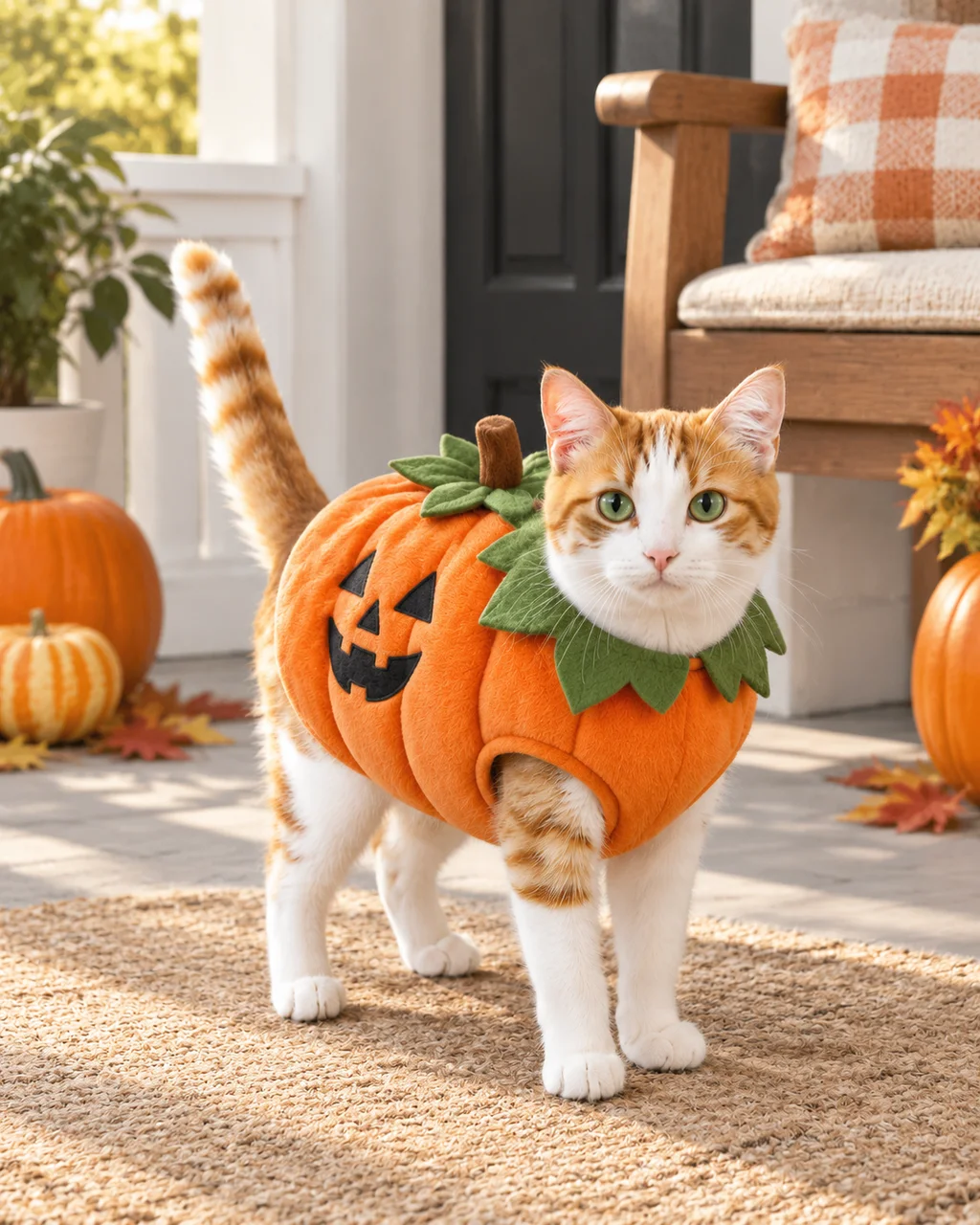 Synthetic example: Pumpkin cat
