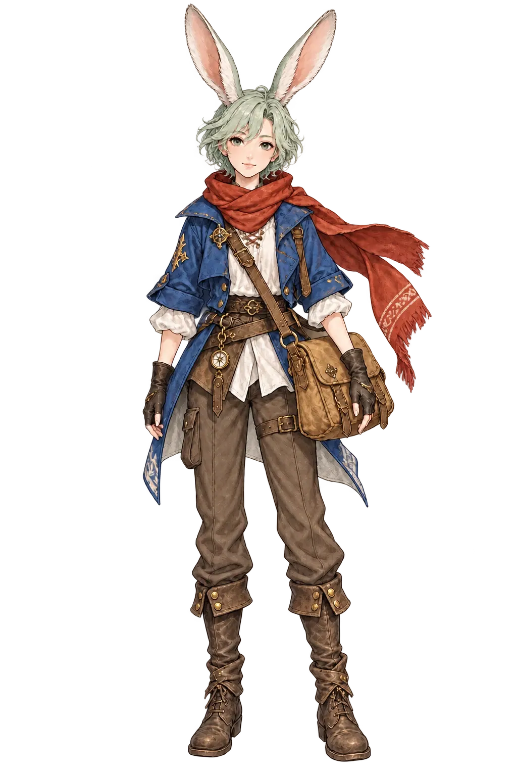 A mint-haired rabbit courier, the story protagonist.