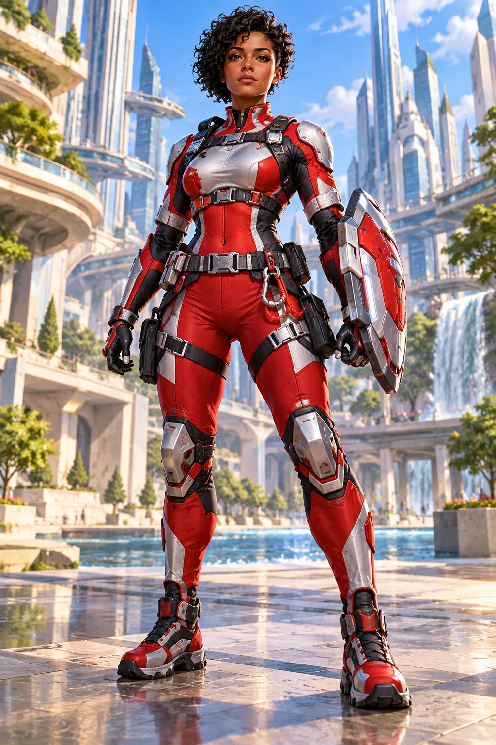 Prepared illustration: original character in an initial outfit