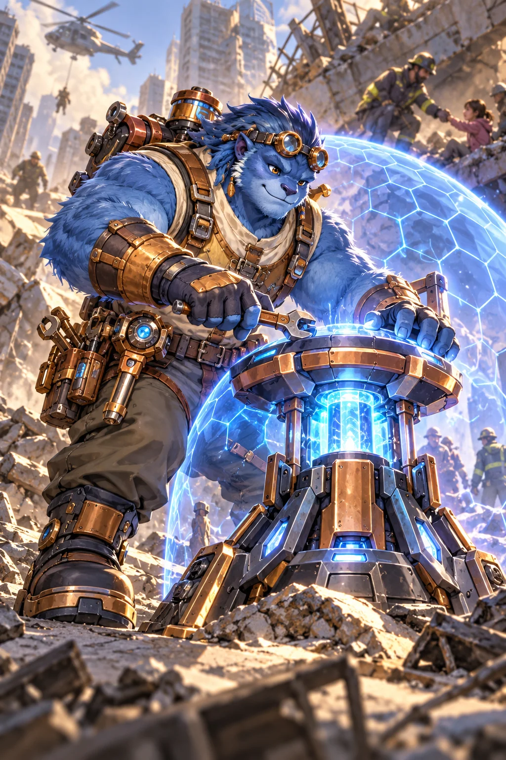 Prepared illustration: original heroic character concept