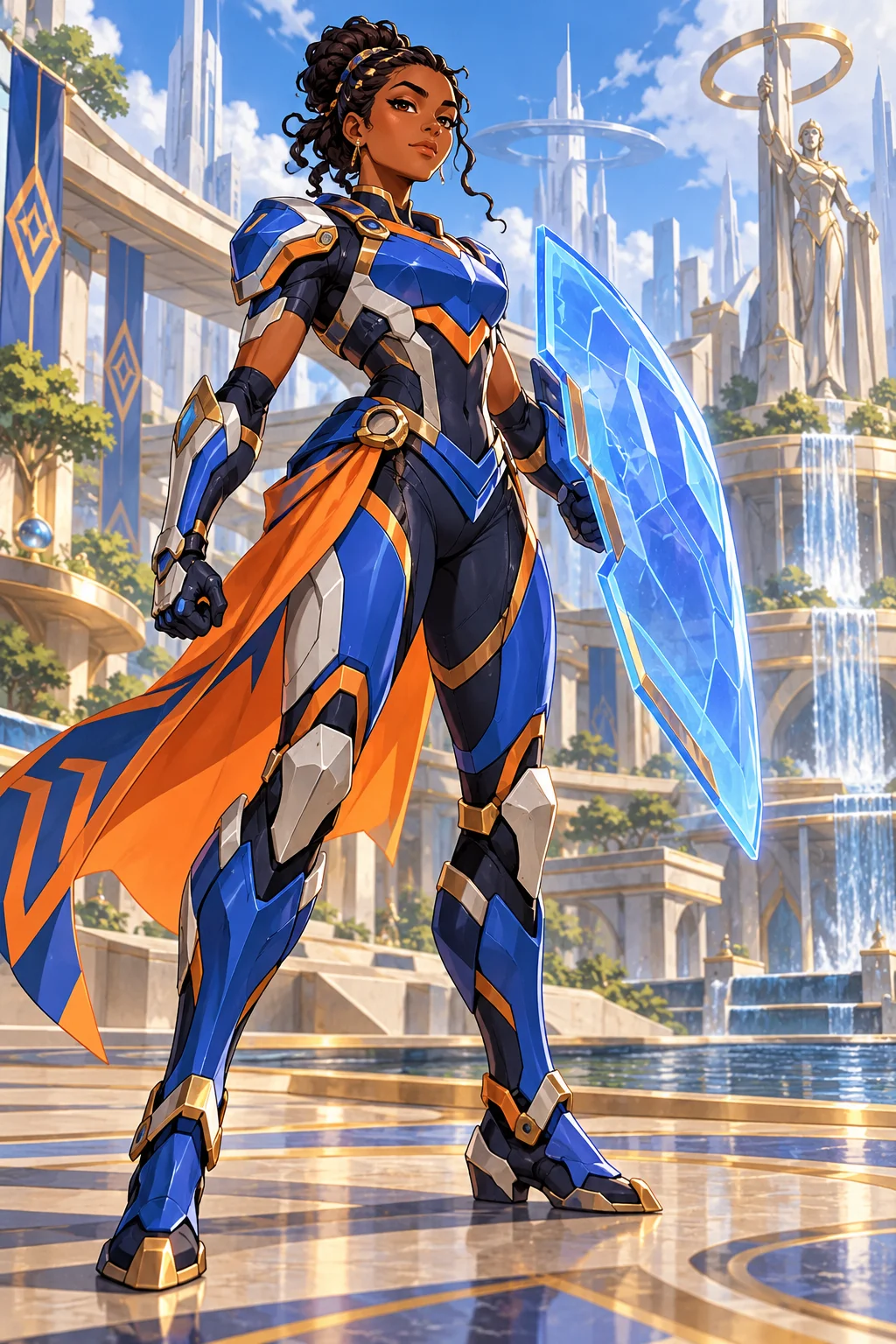 Prepared illustration: original heroic character concept