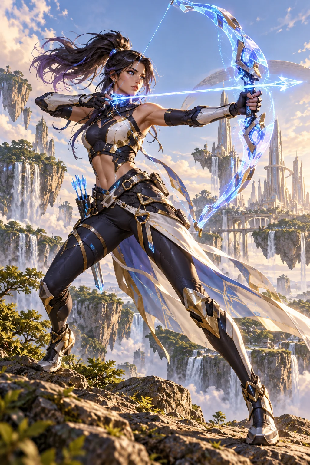 Prepared illustration: hero with a holographic bow