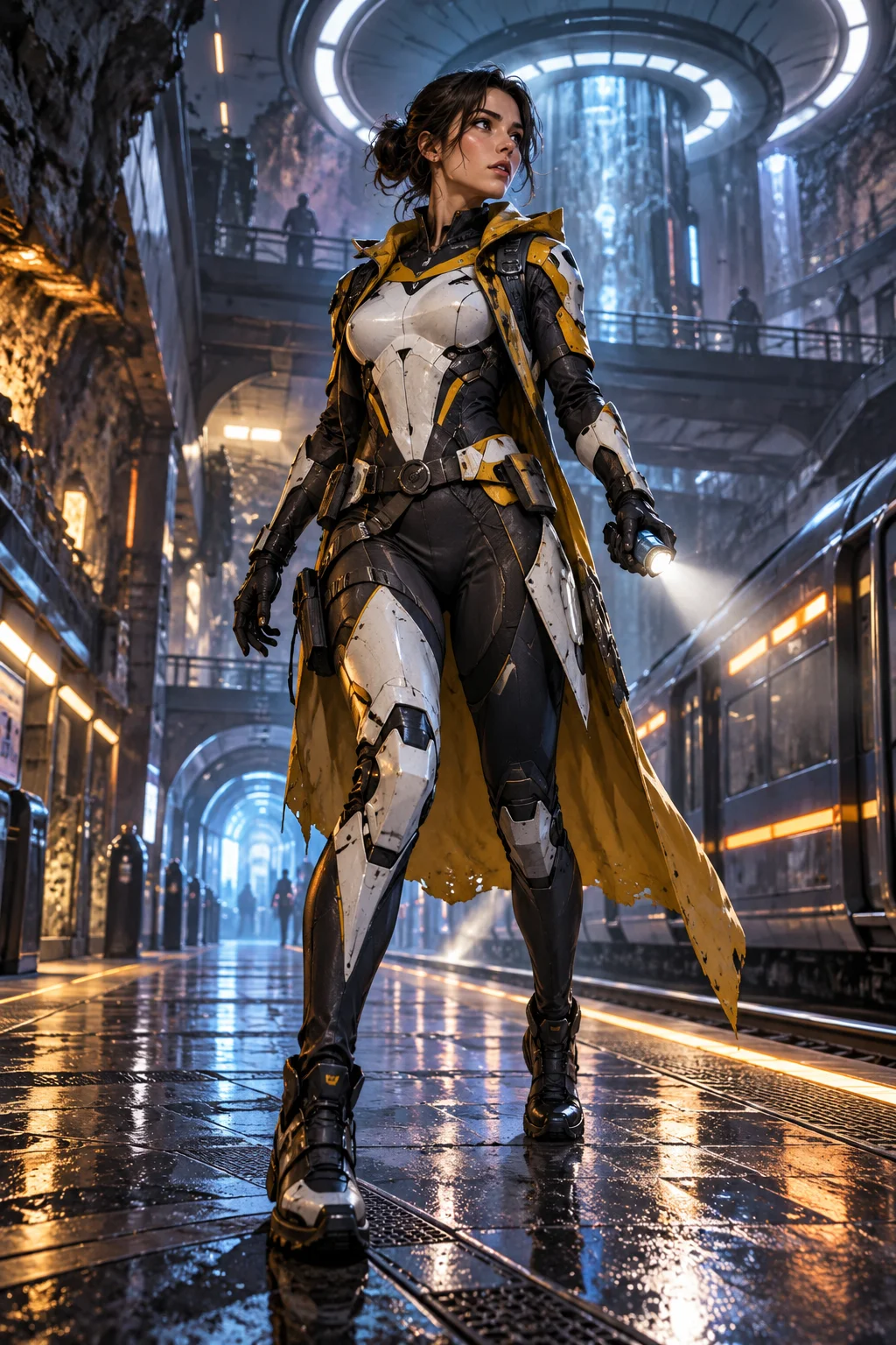 Prepared illustration: hero at a station