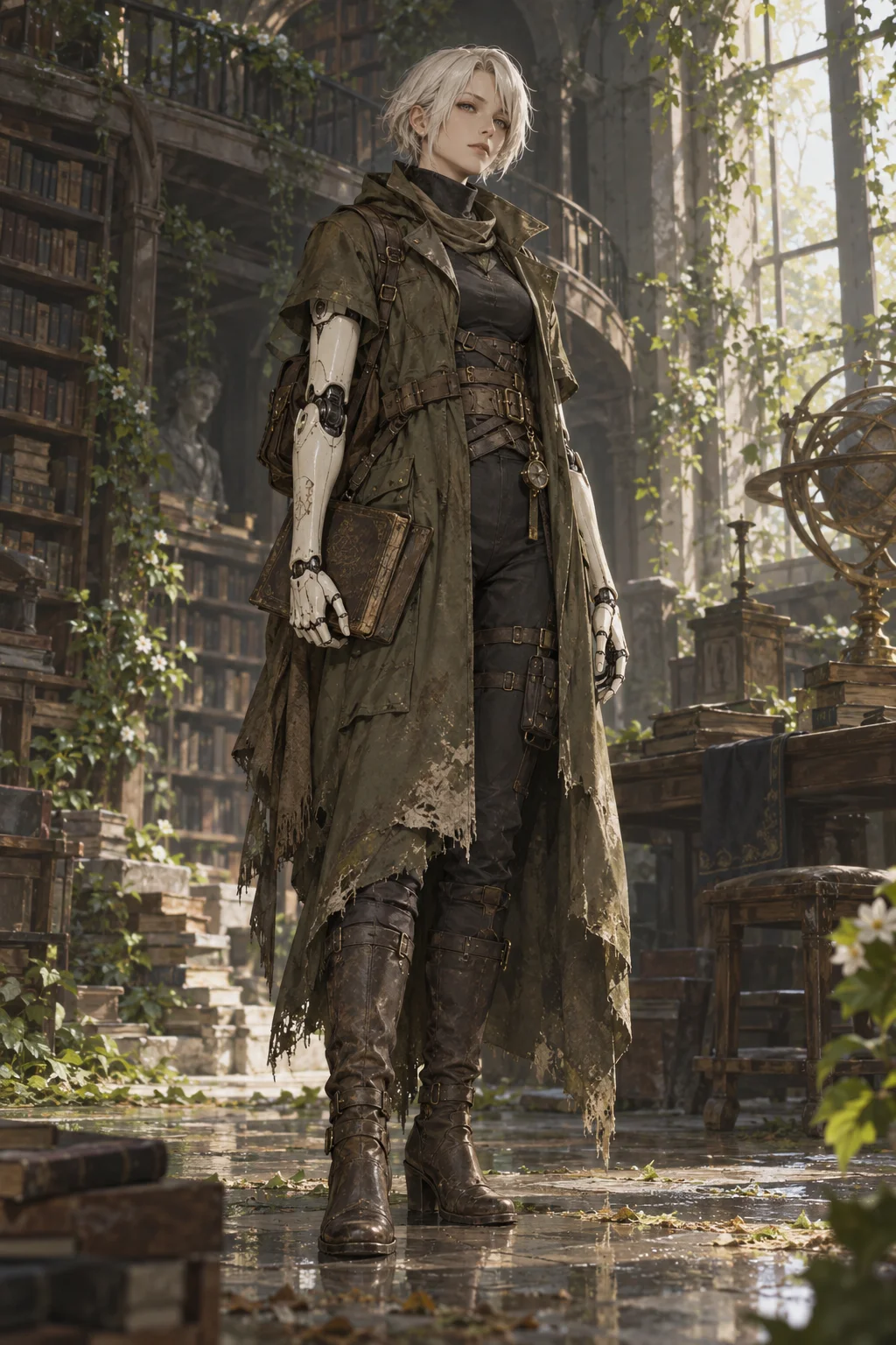 Prepared illustration: original character in an initial outfit
