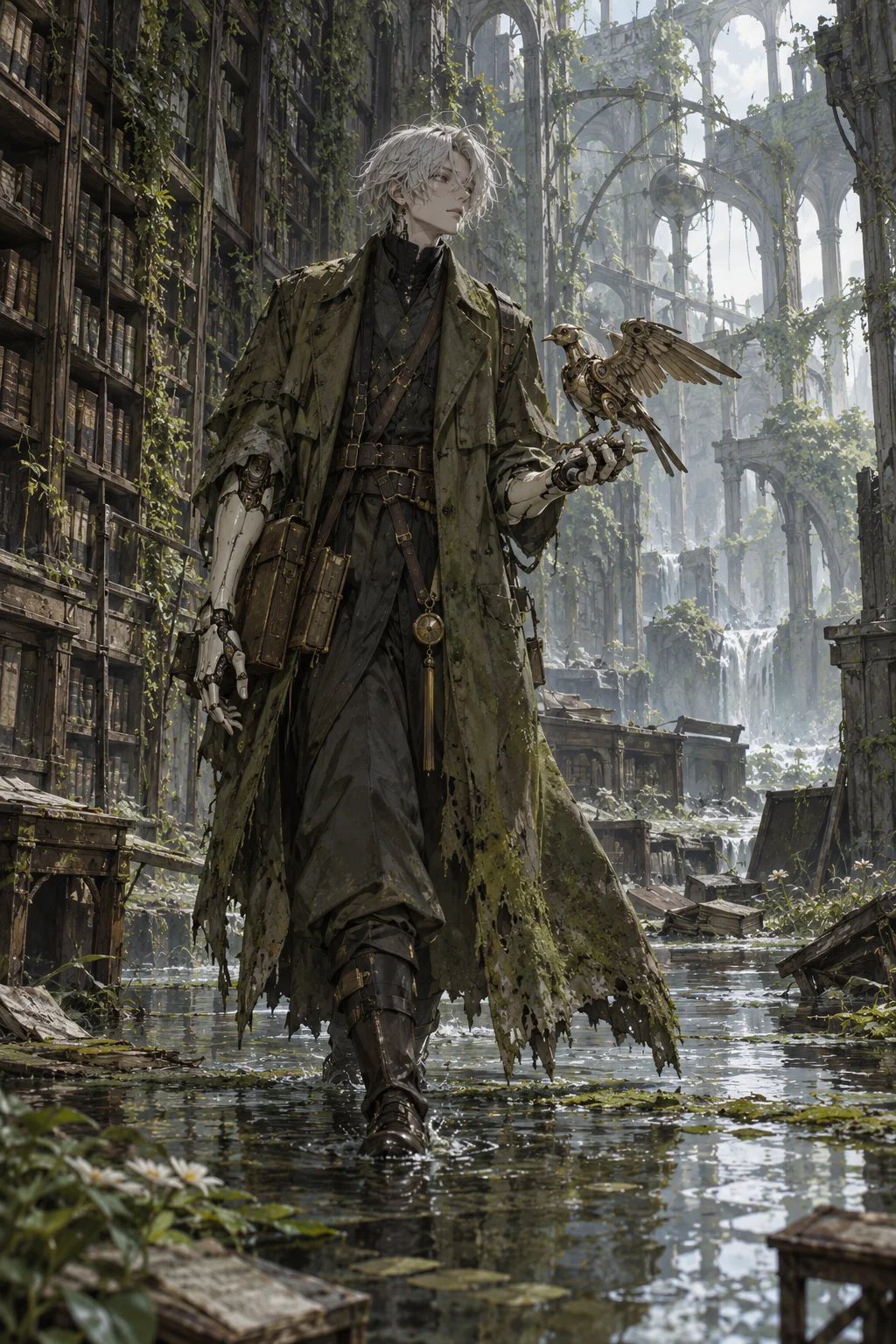 Prepared illustration: original android or machine concept