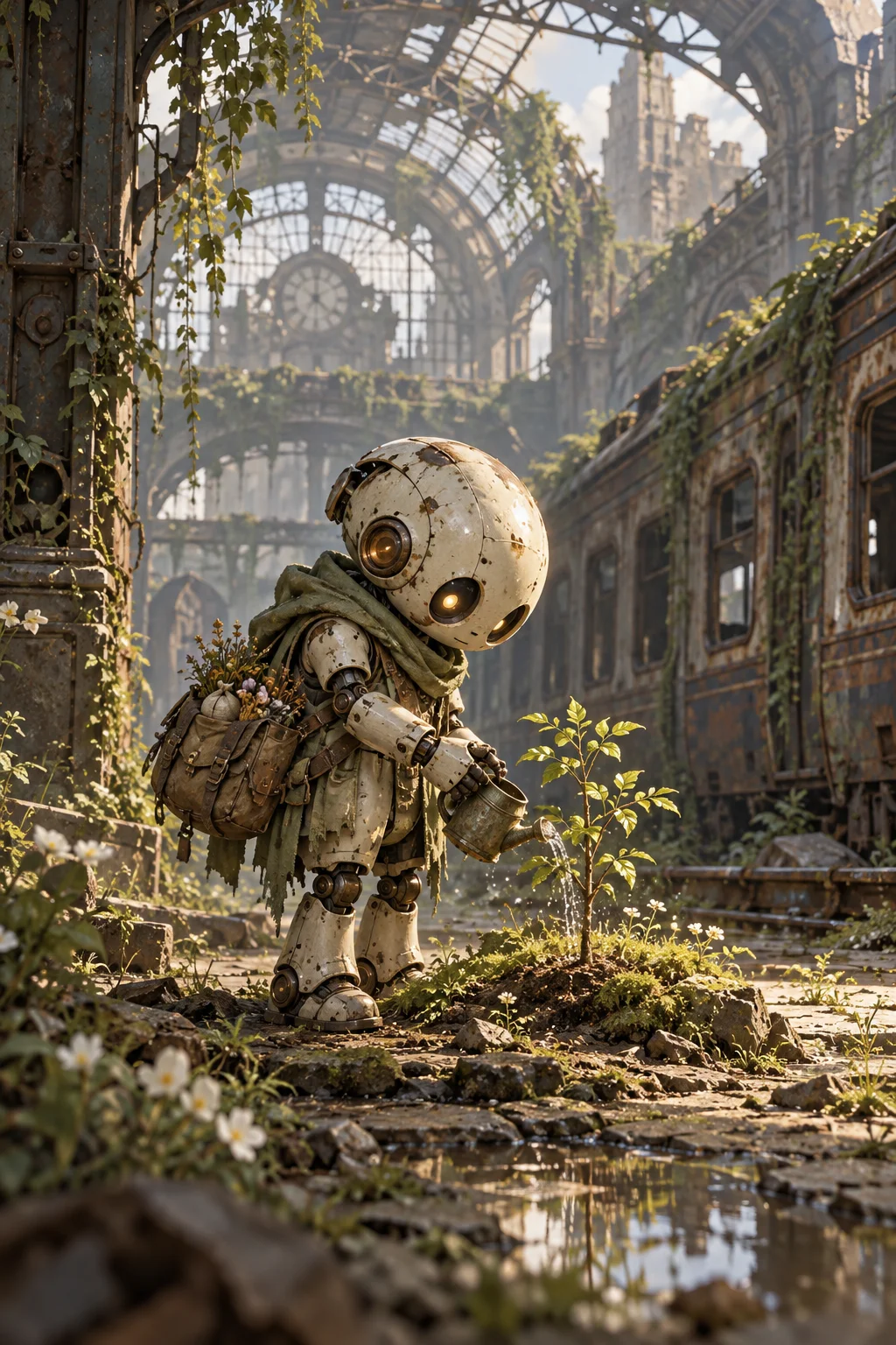 Prepared illustration: original android or machine concept