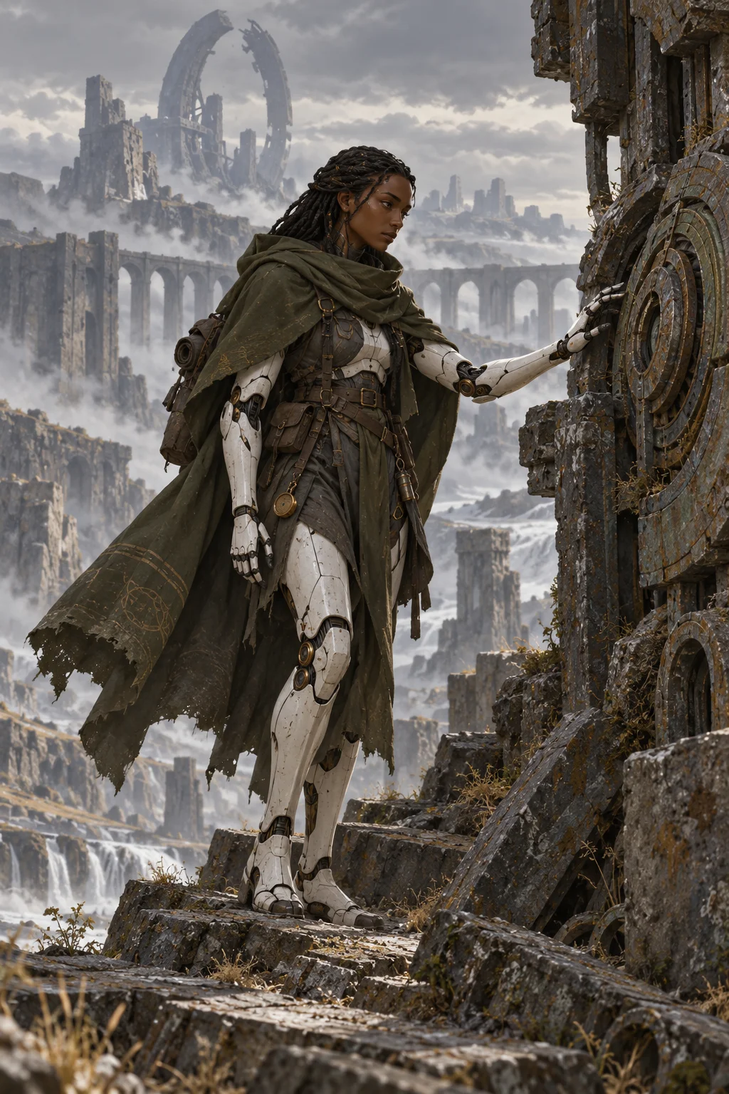 Prepared illustration: original android or machine concept