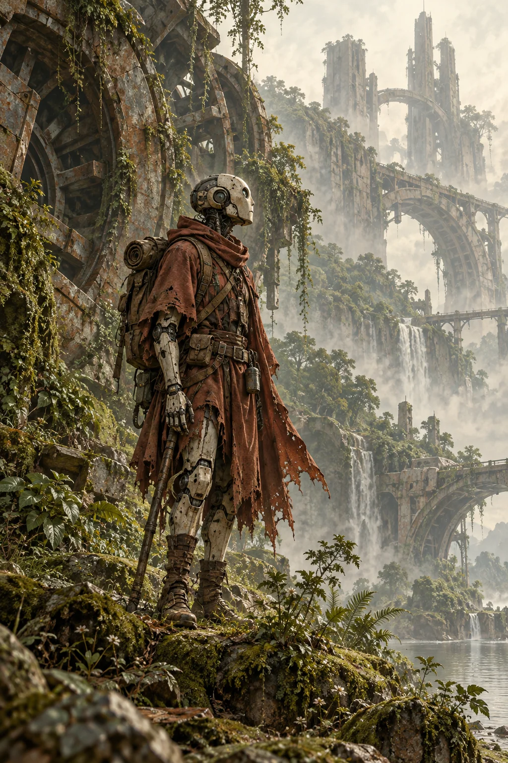 Prepared illustration: android forest scout